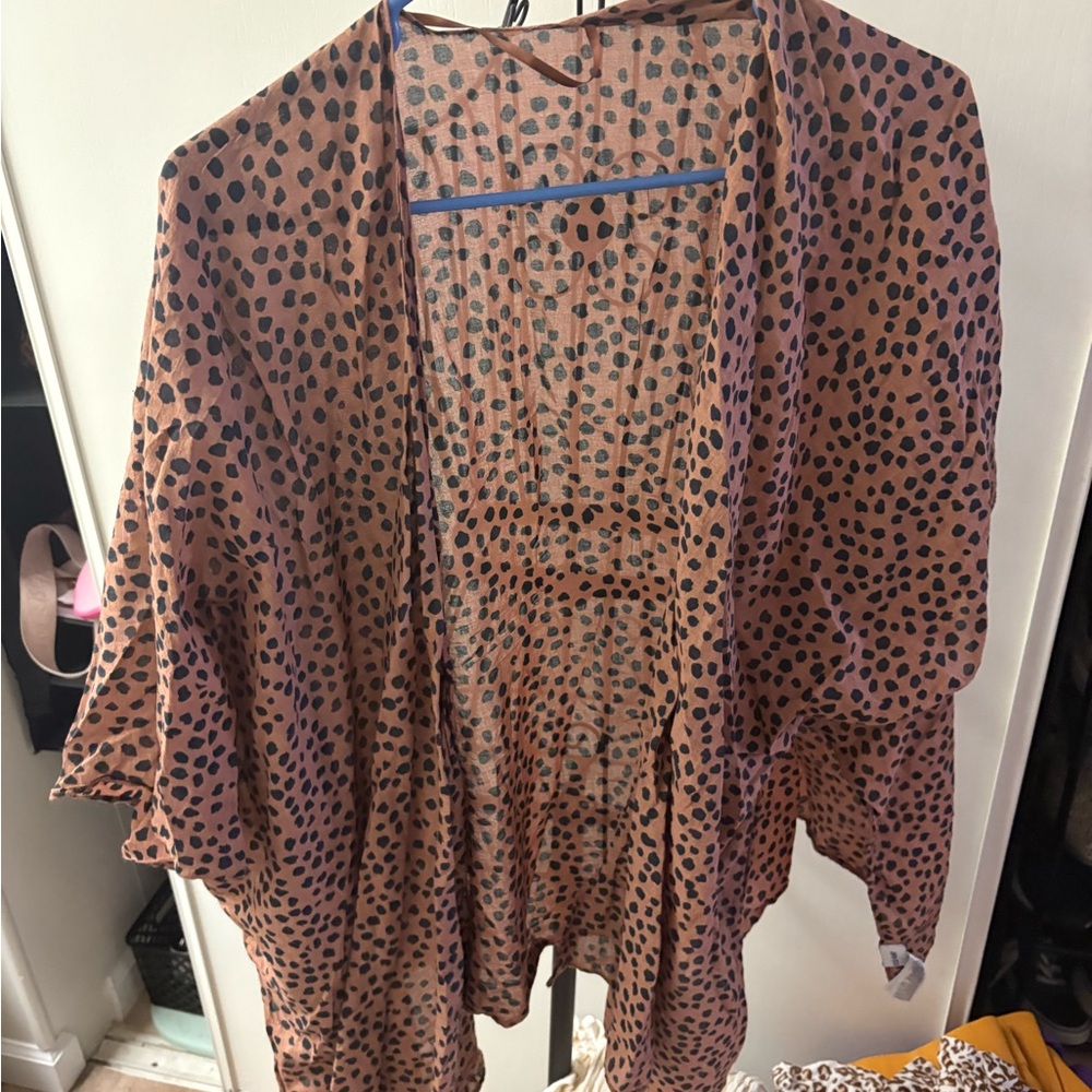 Polka Dot Kimono Cardigan
